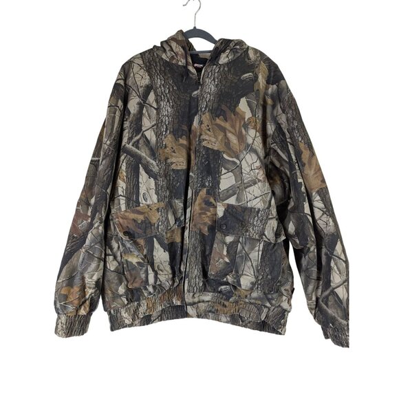 Outfitters Ridge Big Men size 2XL Camo Hooded Hunting Bomber Jacket Insulated - Picture 1 of 14